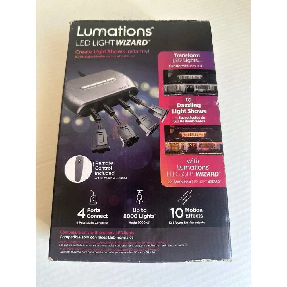 Lumations LED Light Wizard 4 Ports Motion Effects Show Controller NO REMOTE